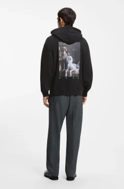 Hoodie aus Baumwolle mit Spaced-Out-Logo und Grafik auf dem Rücken