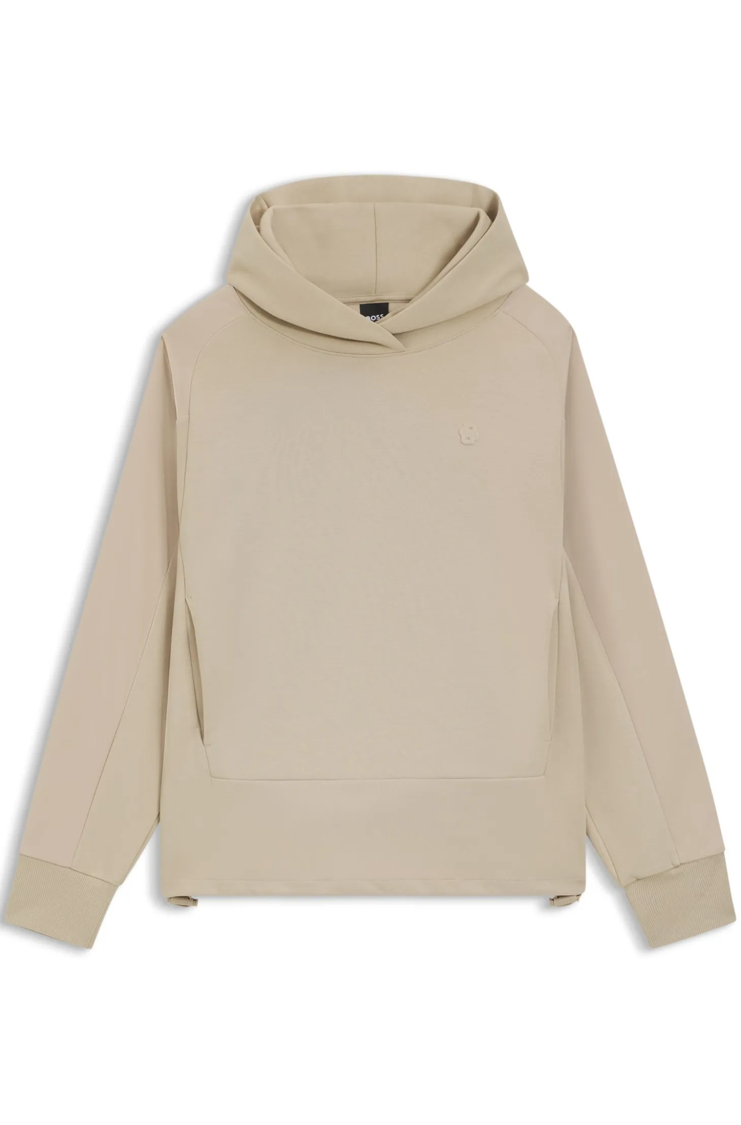Hoodie aus Baumwoll-Mix mit kontrastfarbenen Einsätzen