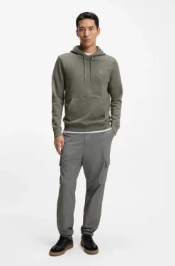Hoodie aus Baumwoll-Terry mit Logo-Aufnäher
