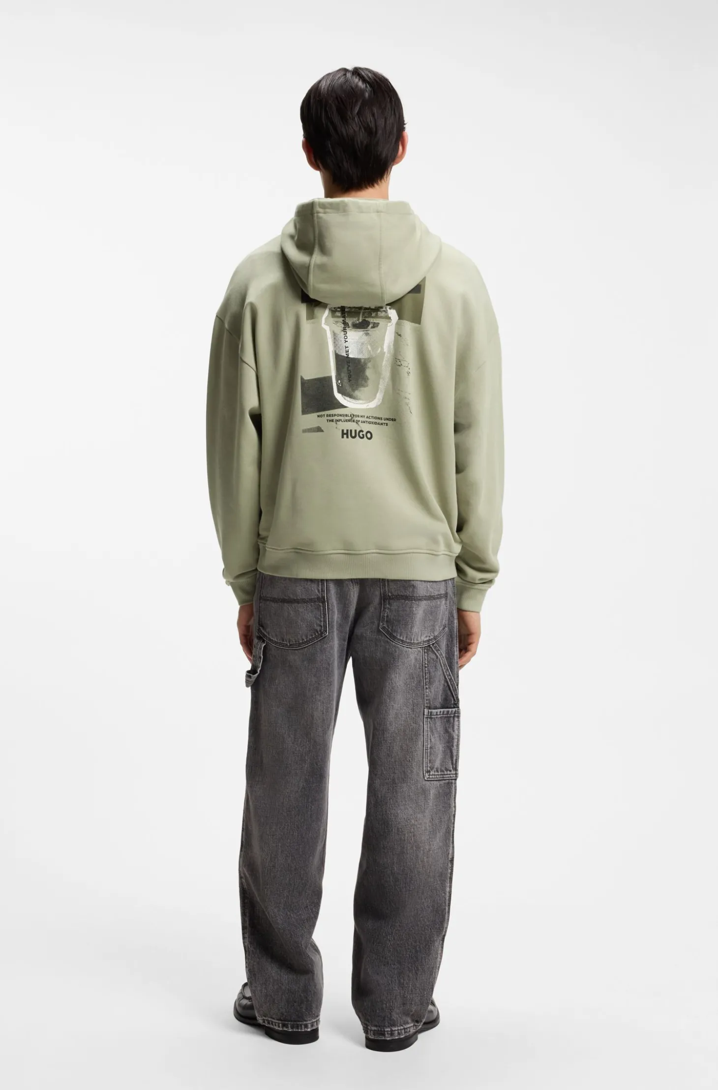 Hoodie aus Baumwoll-Terry mit Logo-Grafik