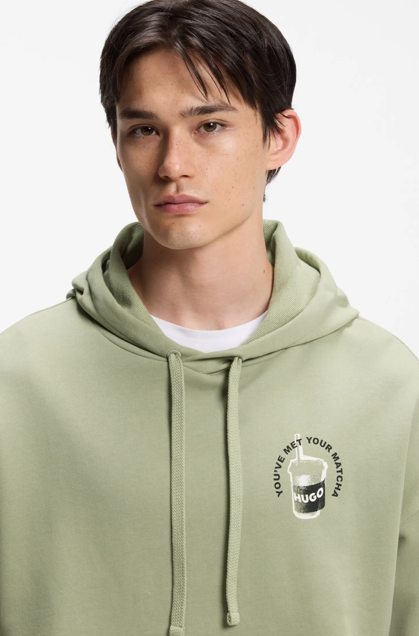 Hoodie aus Baumwoll-Terry mit Logo-Grafik