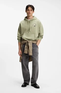 Hoodie aus Baumwoll-Terry mit Logo-Grafik
