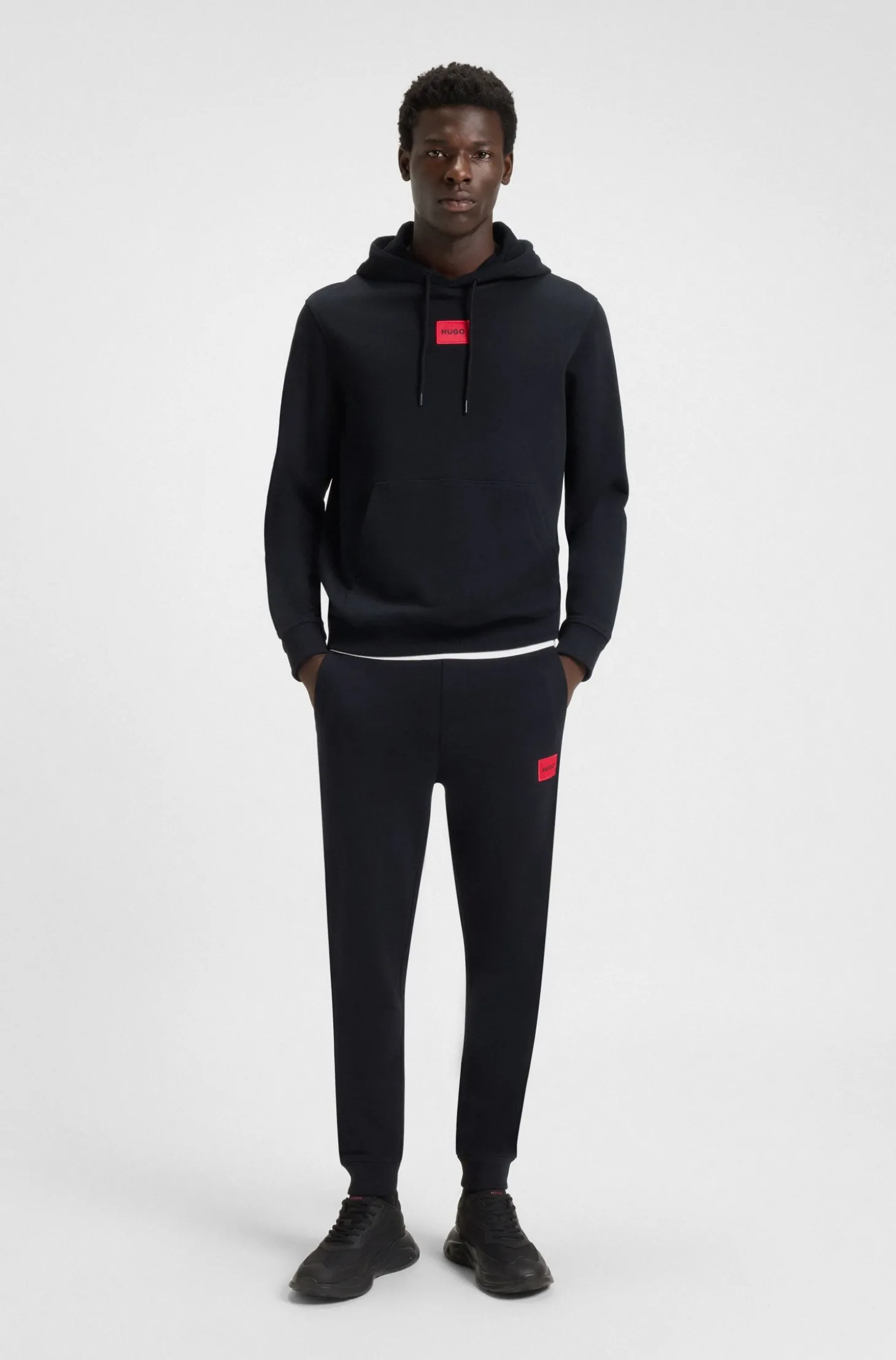 Hoodie aus Baumwoll-Terry mit Logo-Label