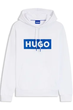 Hoodie aus Baumwoll-Terry mit rechteckigem Logo-Print