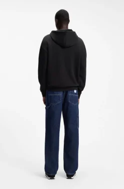Hoodie aus Baumwoll-Terry mit rechteckigem Logo-Print