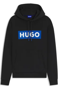 Hoodie aus Baumwoll-Terry mit rechteckigem Logo-Print