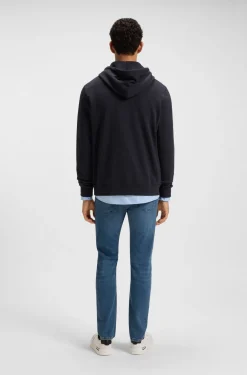 Hoodie aus Baumwoll-Terry mit Logo-Aufnäher