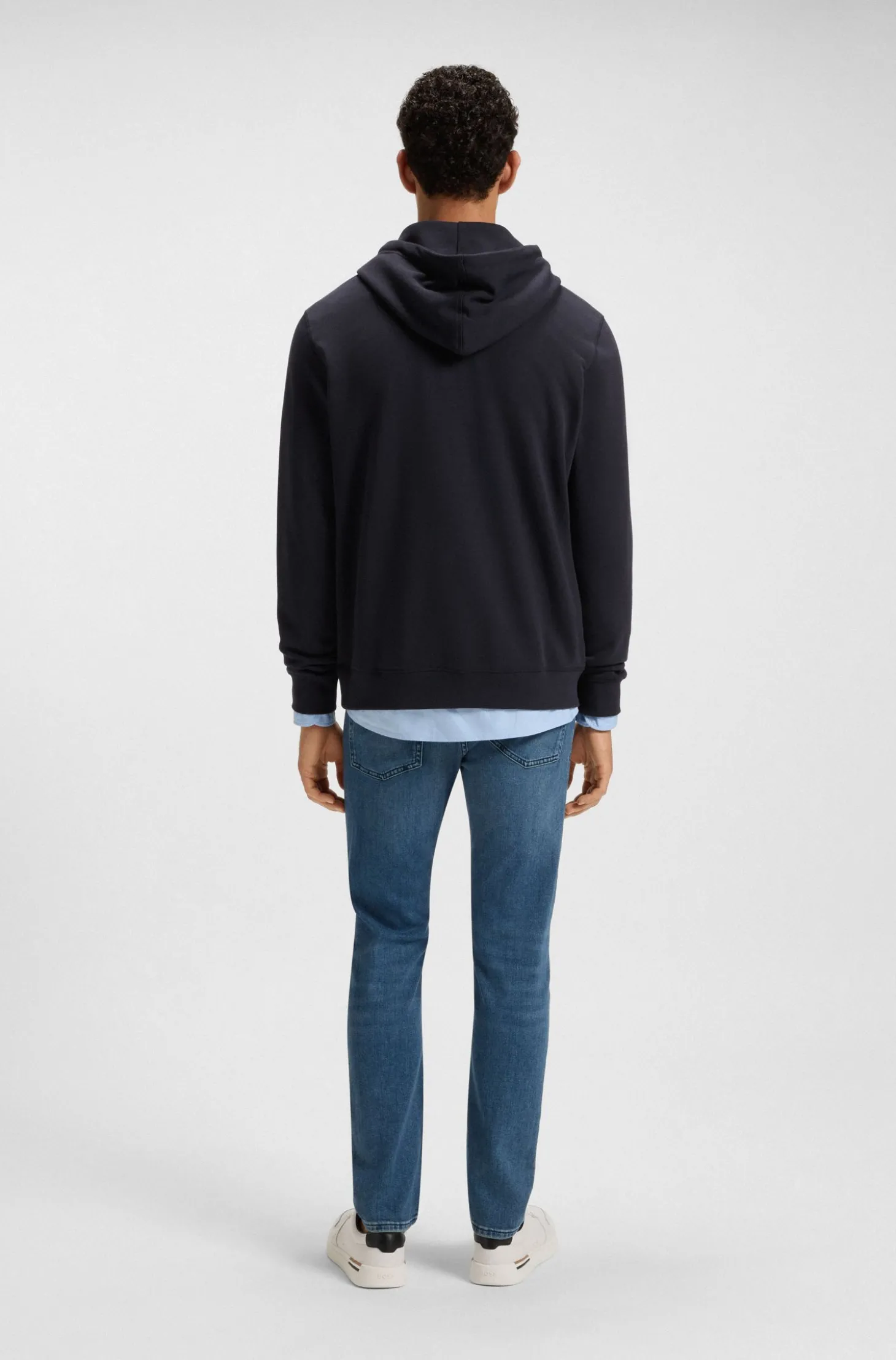 Hoodie aus Baumwoll-Terry mit Logo-Aufnäher
