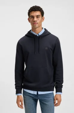 Hoodie aus Baumwoll-Terry mit Logo-Aufnäher