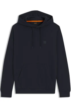 Hoodie aus Baumwoll-Terry mit Logo-Aufnäher