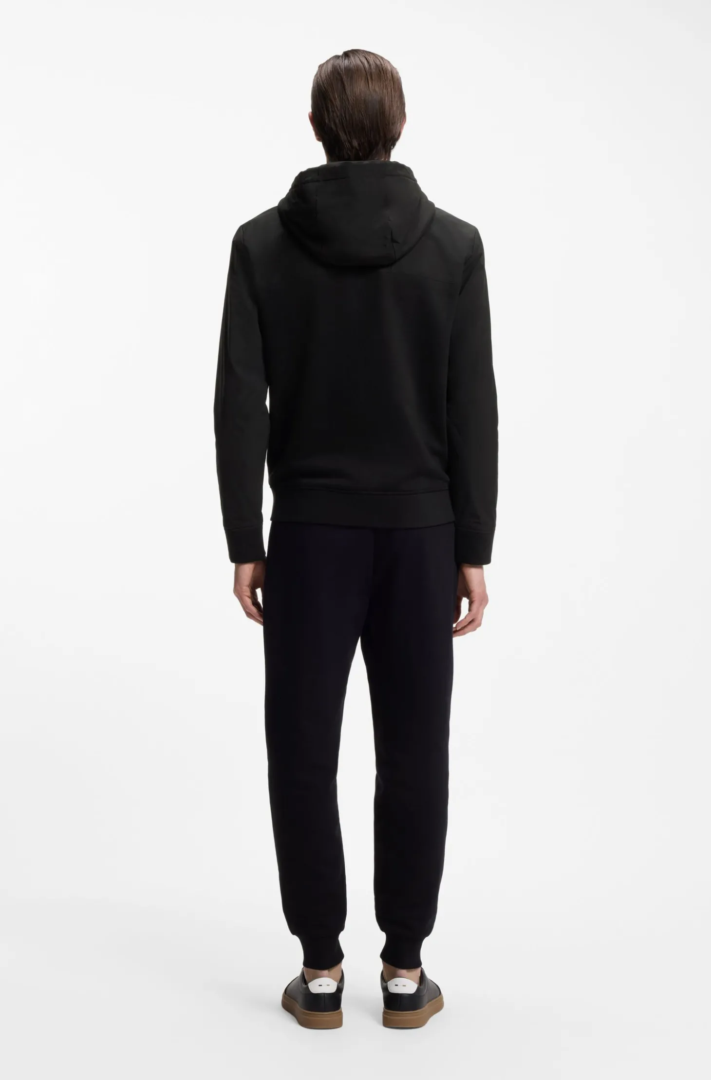 Hoodie aus Baumwoll-Terry mit Signature-Streifen-Besatz