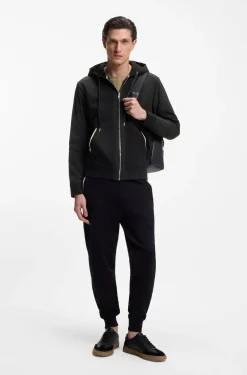 Hoodie aus Baumwoll-Terry mit Signature-Streifen-Besatz
