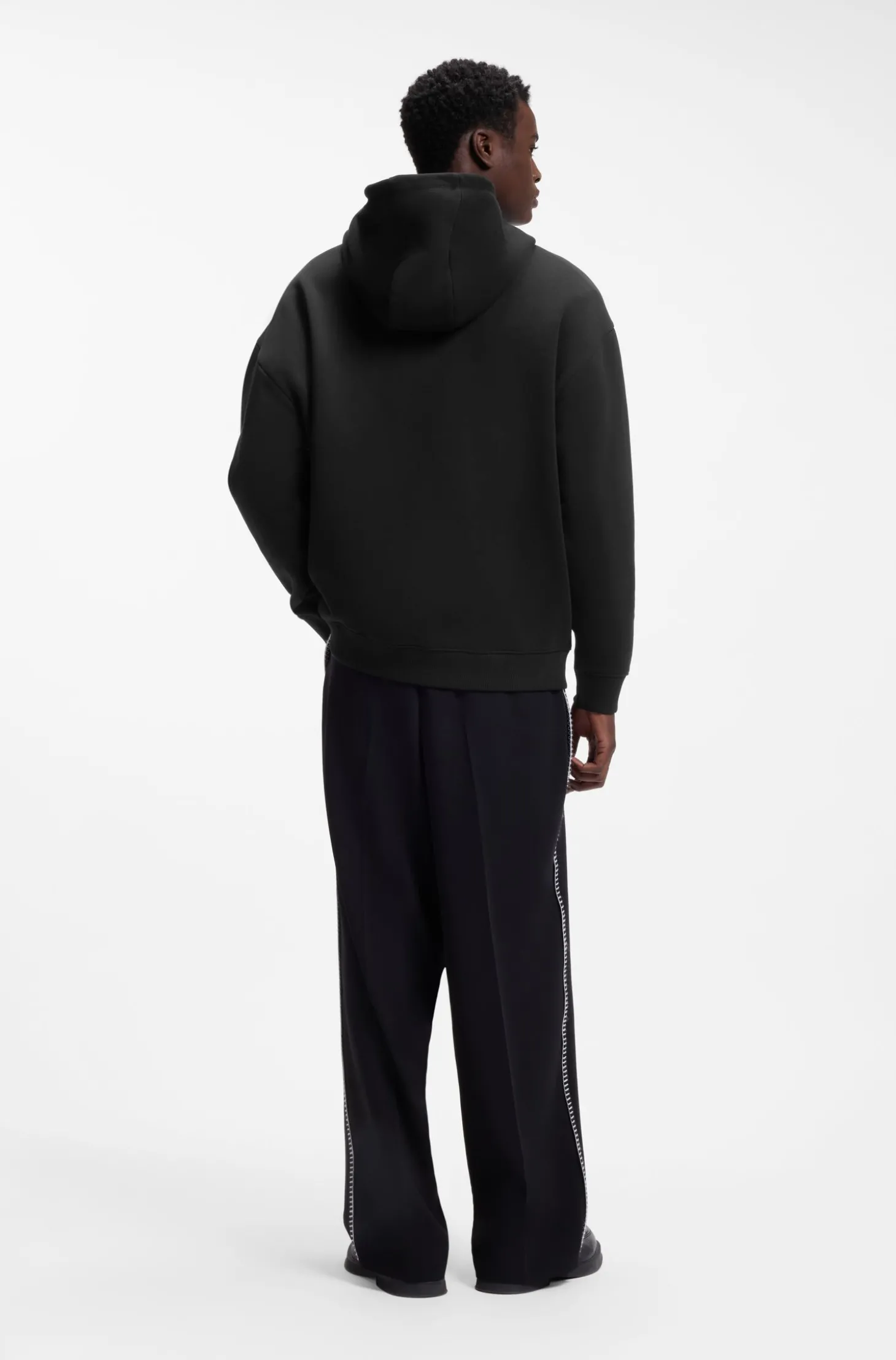 Hoodie aus Baumwoll-Terry mit Rosen-Artwork