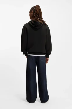 Hoodie aus Baumwoll-Terry mit blauem Logo
