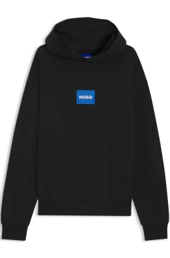 Hoodie aus Baumwoll-Terry mit blauem Logo
