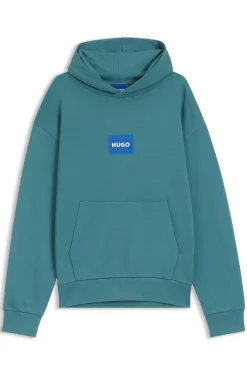 Hoodie aus Baumwoll-Terry mit blauem Logo