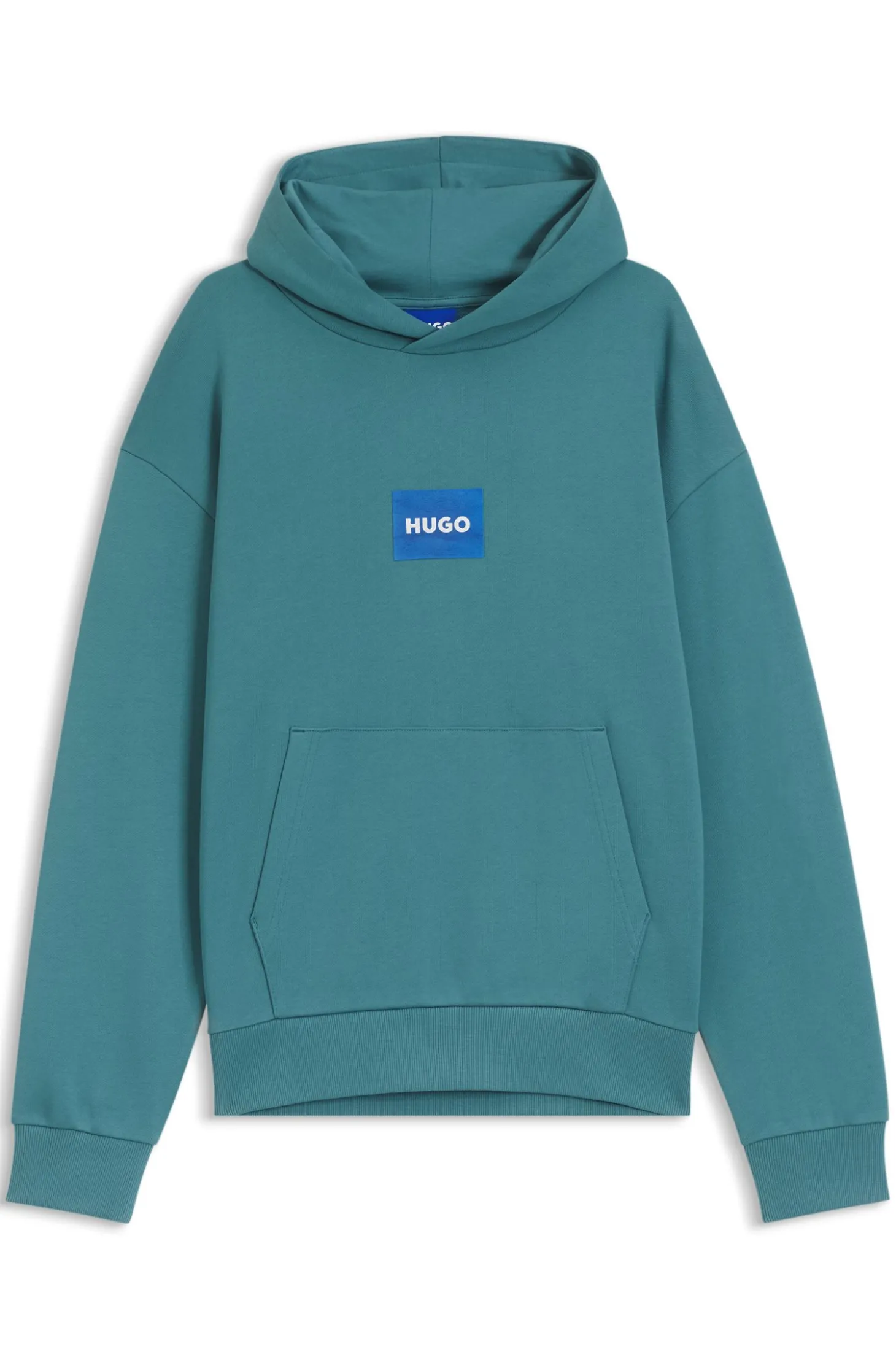Hoodie aus Baumwoll-Terry mit blauem Logo