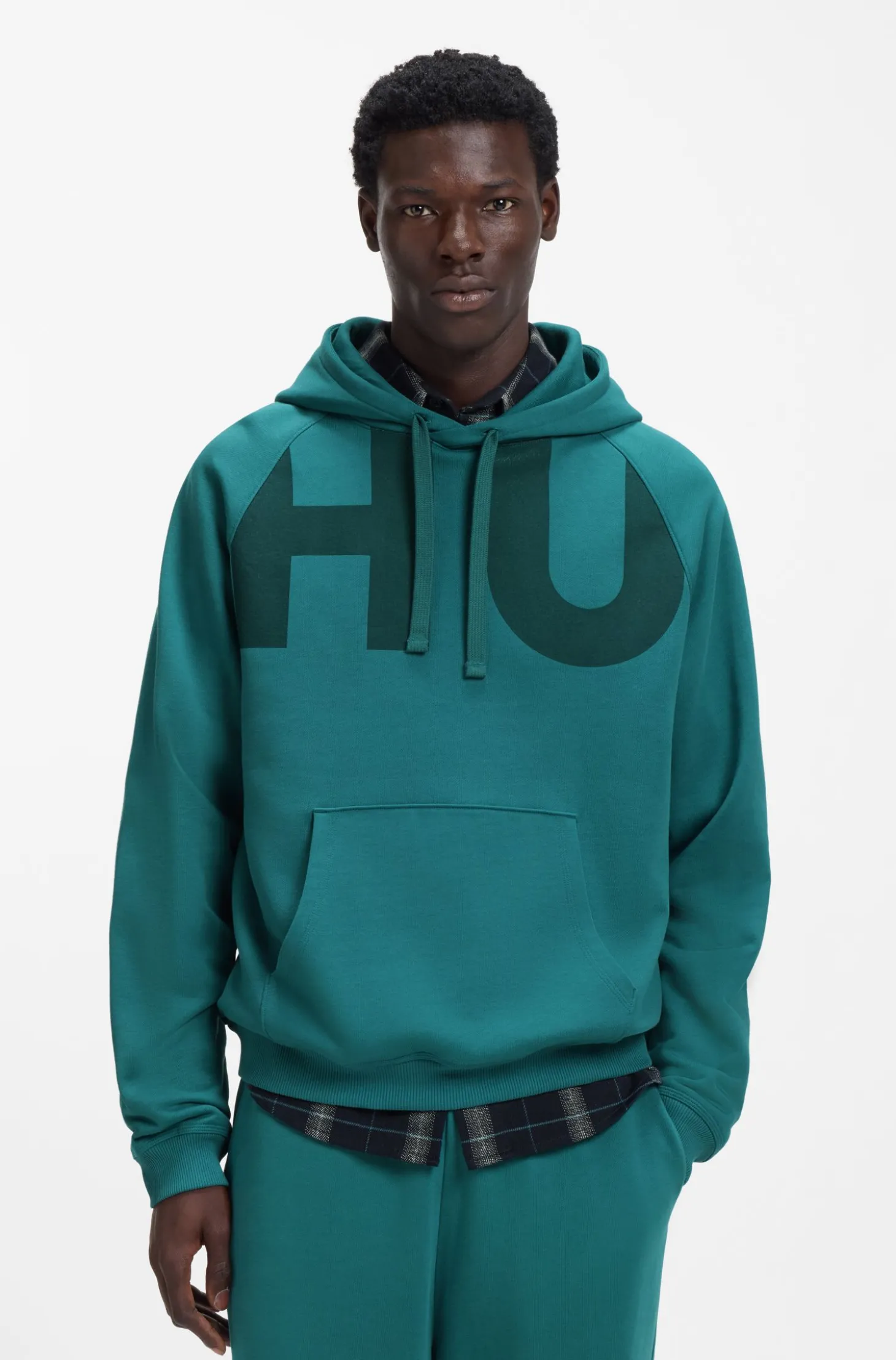 Hoodie aus Baumwoll-Terry mit Logo-Print