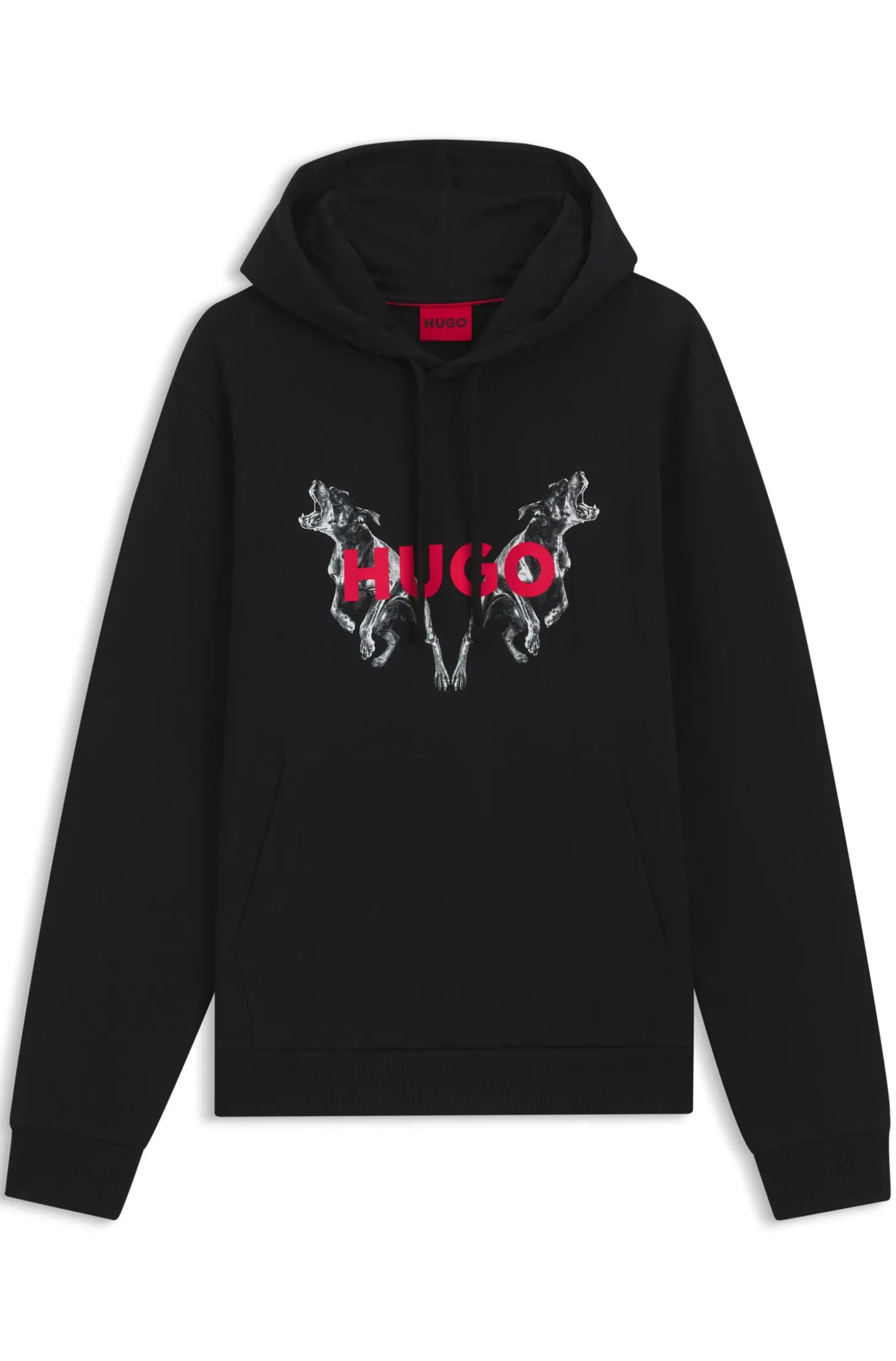 Hoodie aus Baumwoll-Terry mit Grafik-Prints von Tieren