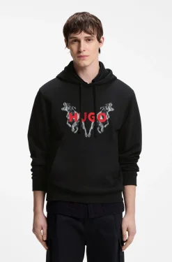 Hoodie aus Baumwoll-Terry mit Grafik-Prints von Tieren