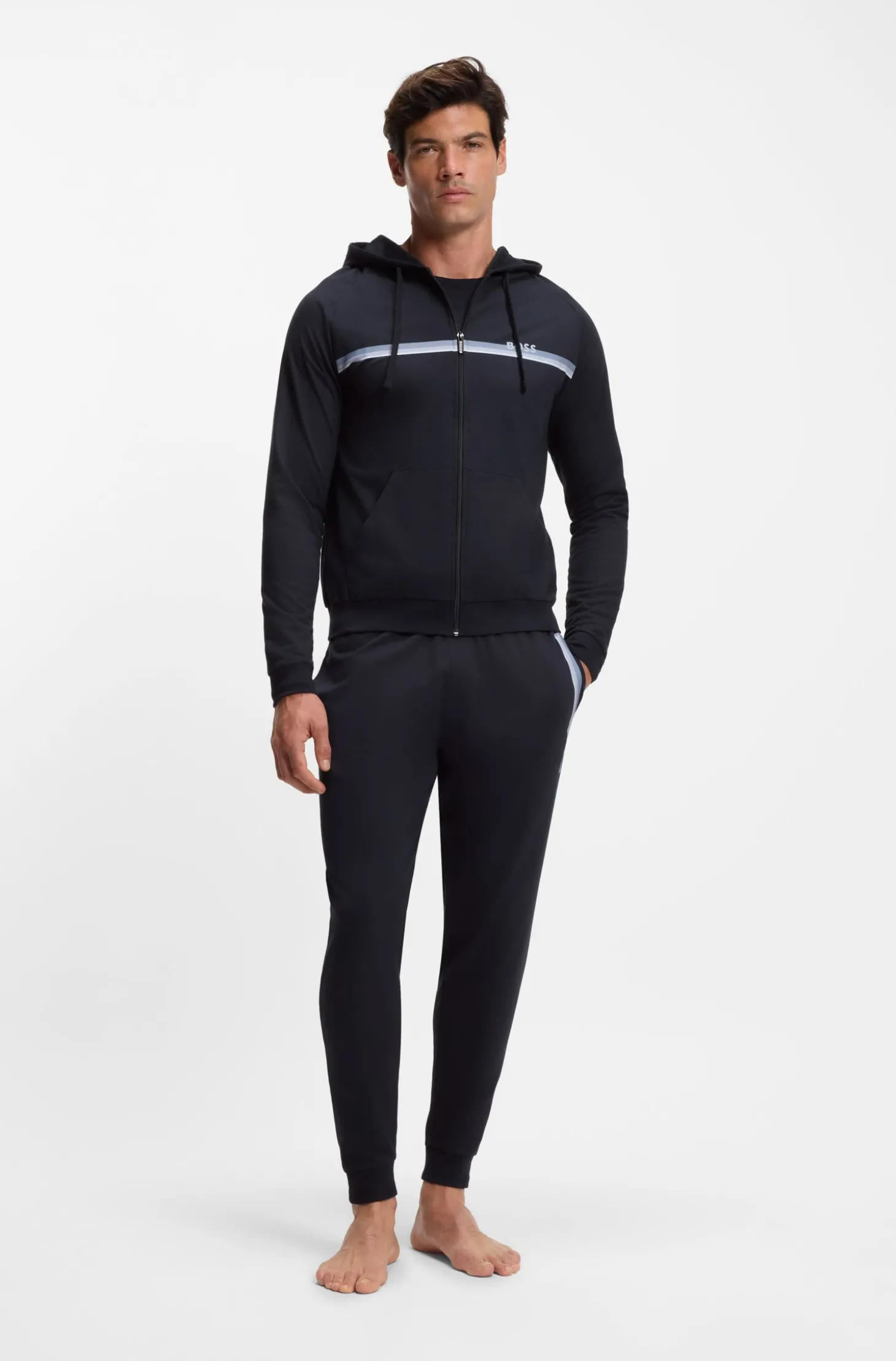 Hoodie aus Baumwoll-Terry mit Reißverschluss