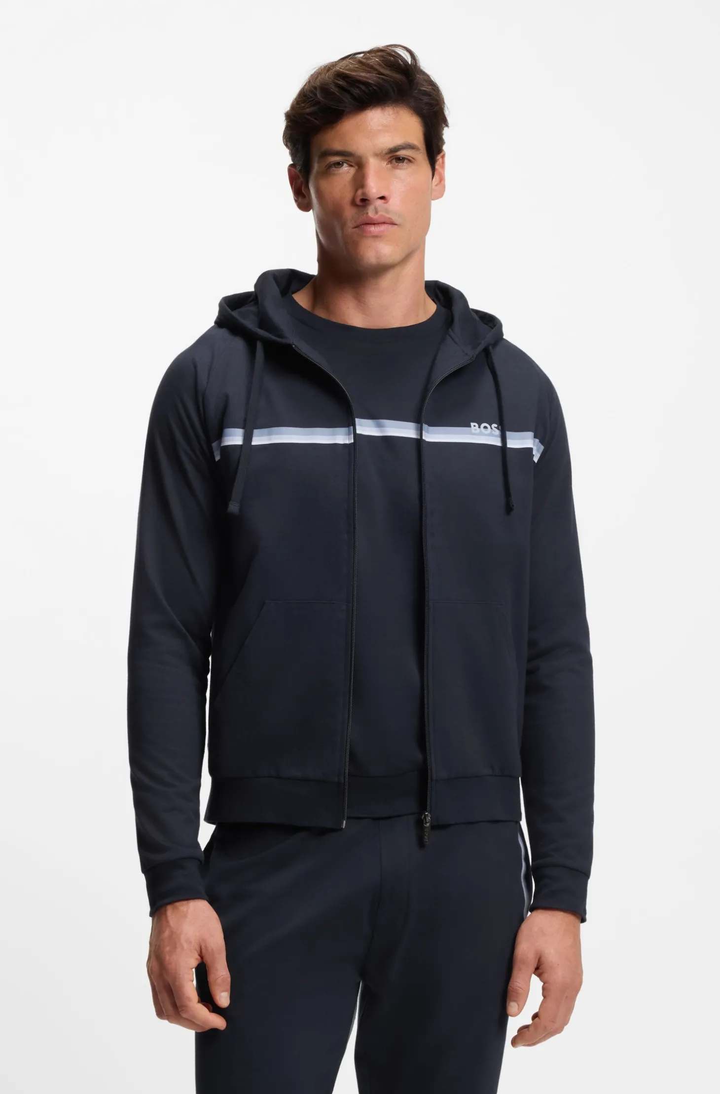 Hoodie aus Baumwoll-Terry mit Reißverschluss