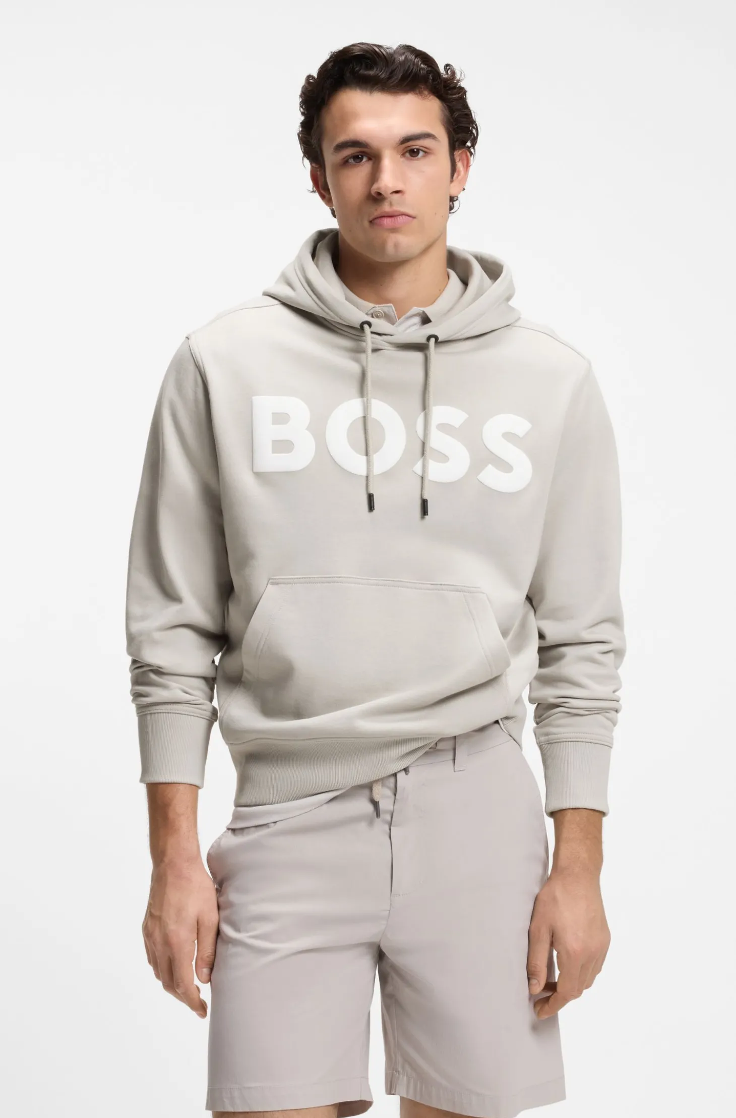 Hoodie aus Baumwoll-Terry mit oversized Logo