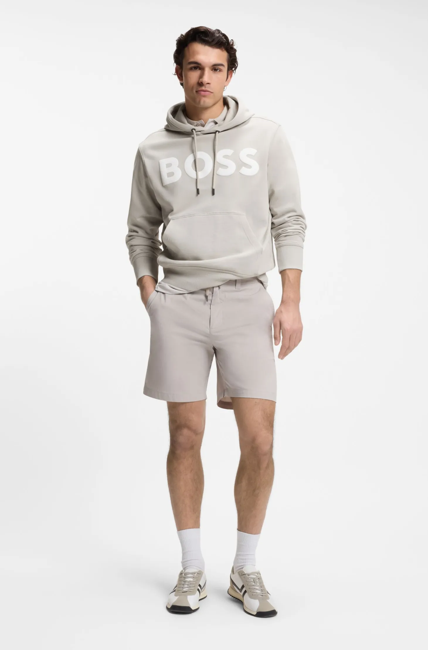 Hoodie aus Baumwoll-Terry mit oversized Logo