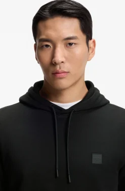 Hoodie aus Baumwoll-Terry mit Logo-Aufnäher