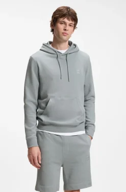 Hoodie aus Baumwoll-Terry mit Logo-Aufnäher