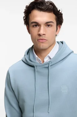Hoodie aus Baumwoll-Terry mit Logo-Aufnäher