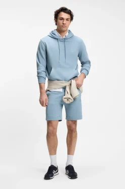 Hoodie aus Baumwoll-Terry mit Logo-Aufnäher