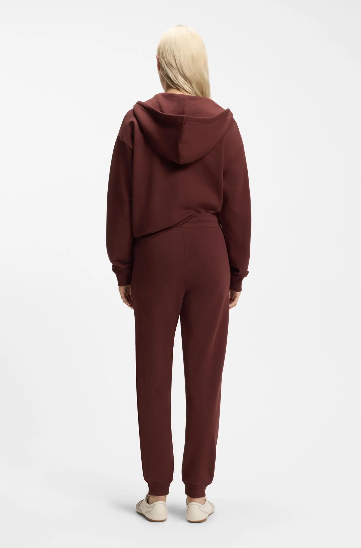 Hoodie aus Baumwoll-Terry mit Reißverschluss und Logo-Stickerei