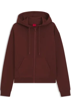 Hoodie aus Baumwoll-Terry mit Reißverschluss und Logo-Stickerei