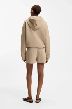 Hoodie aus Baumwoll-Terry mit Reißverschluss und Logo-Stickerei