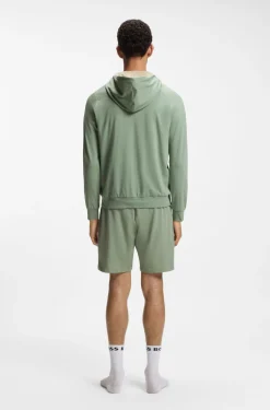 Hoodie aus Stretch-Baumwolle mit Reißverschluss