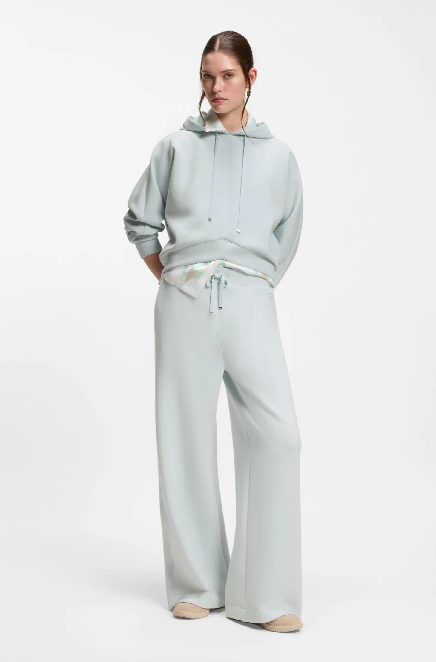Hoodie mit abgerundetem Saum und Double-B-Monogramm