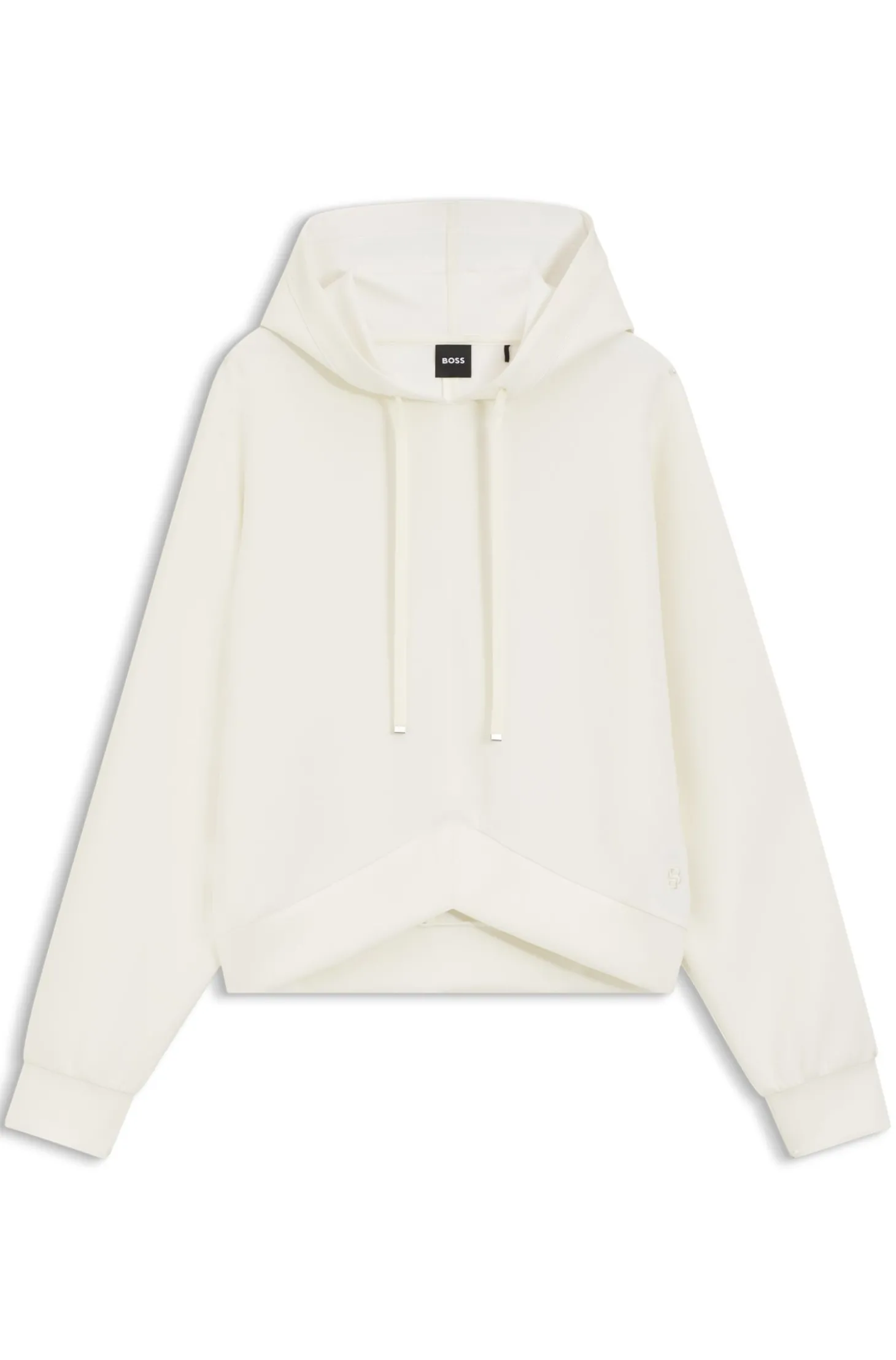 Hoodie mit abgerundetem Saum und Double-B-Monogramm