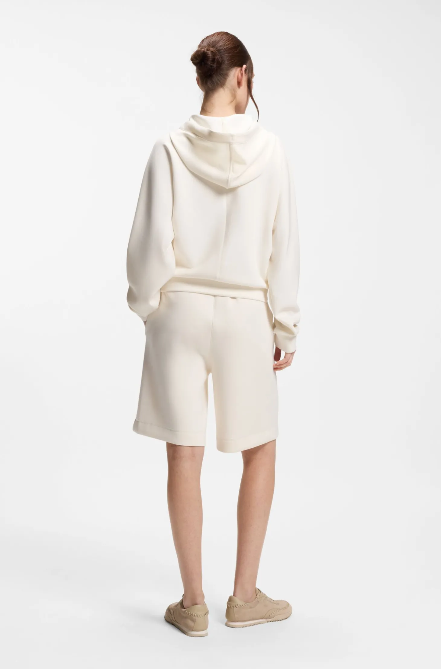 Hoodie mit abgerundetem Saum und Double-B-Monogramm