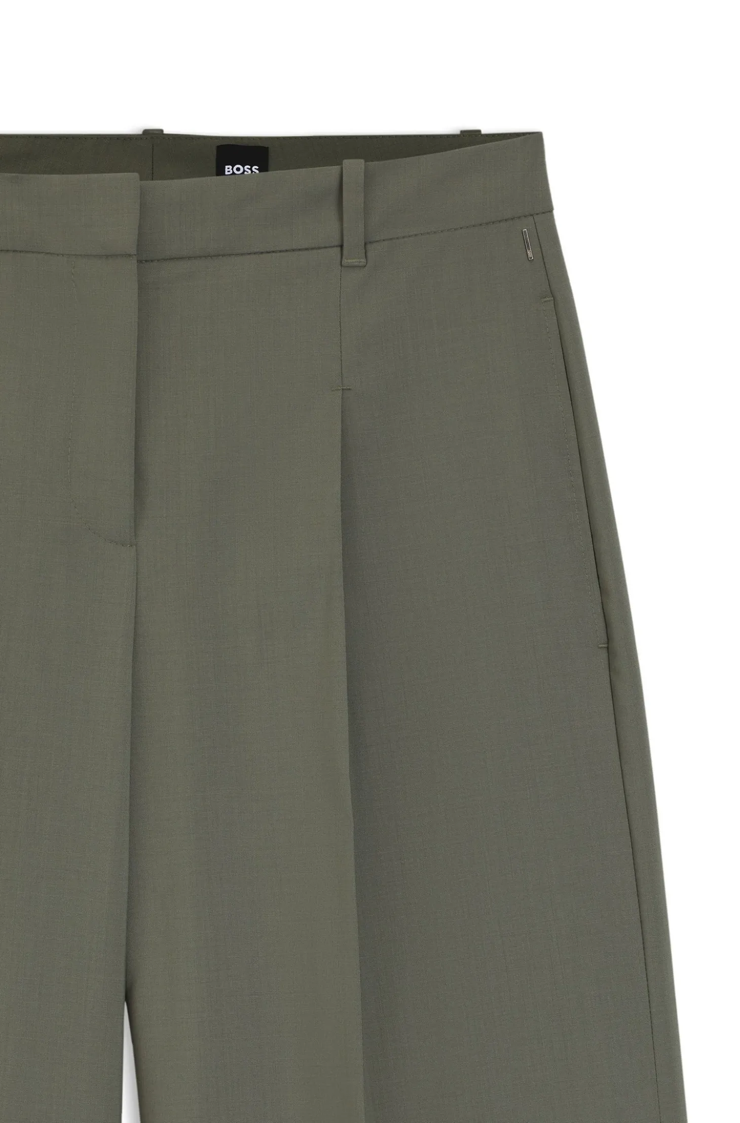 Hose aus italienischer Schurwolle mit weitem Beinverlauf