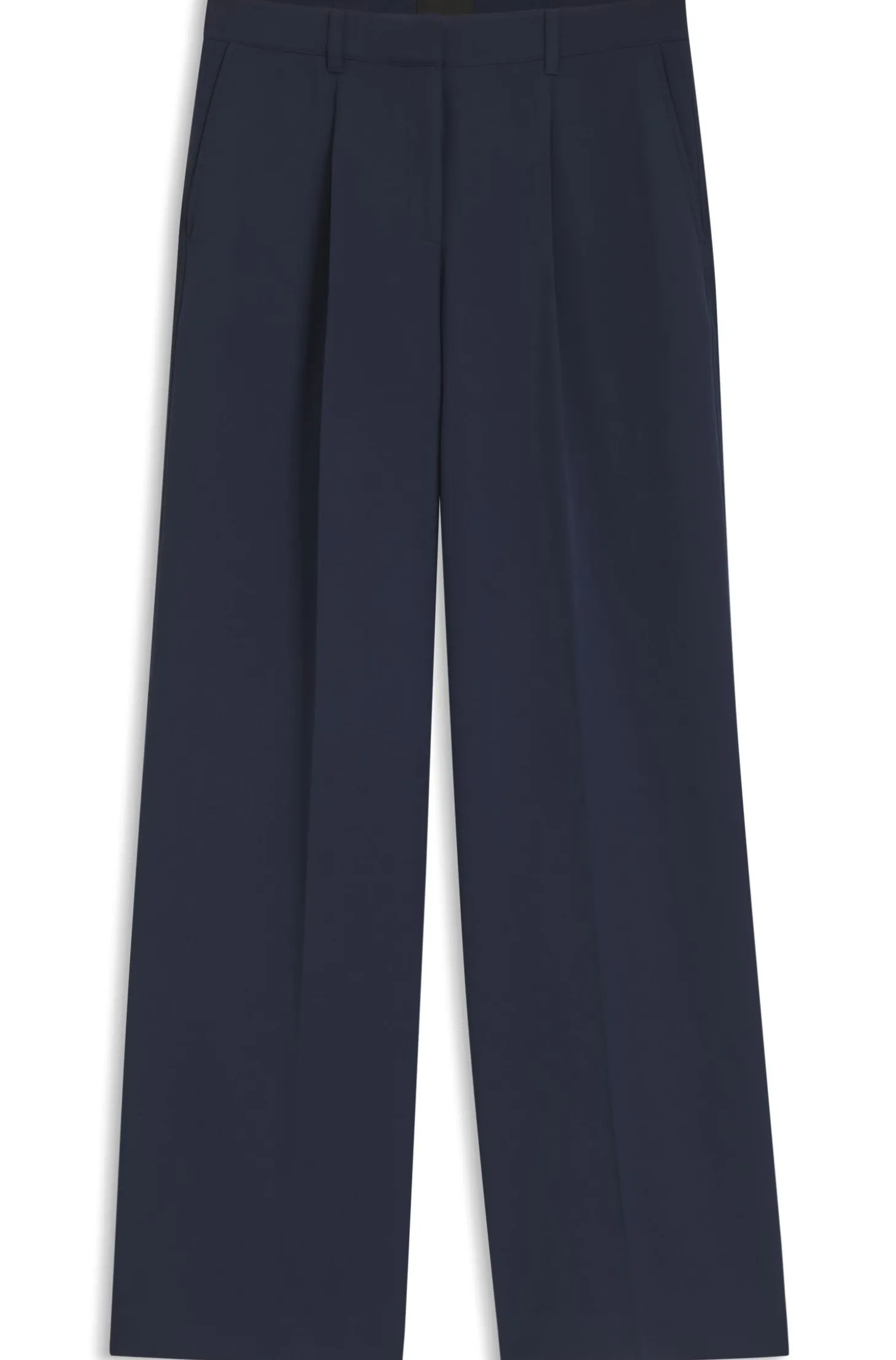 Hose aus Stretch-Gewebe mit weitem Beinverlauf