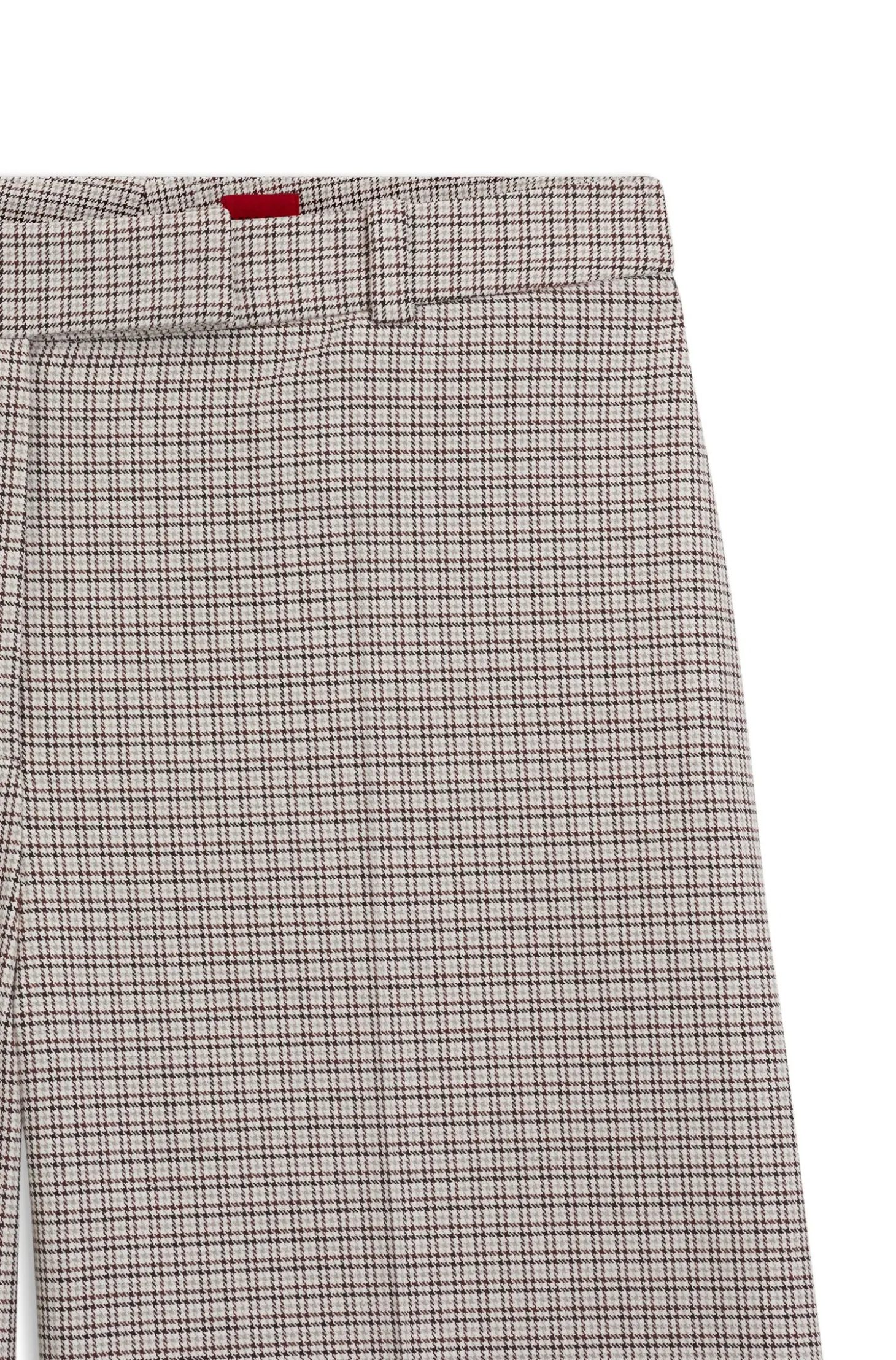 Hose mit weitem Beinverlauf und feinem Karo