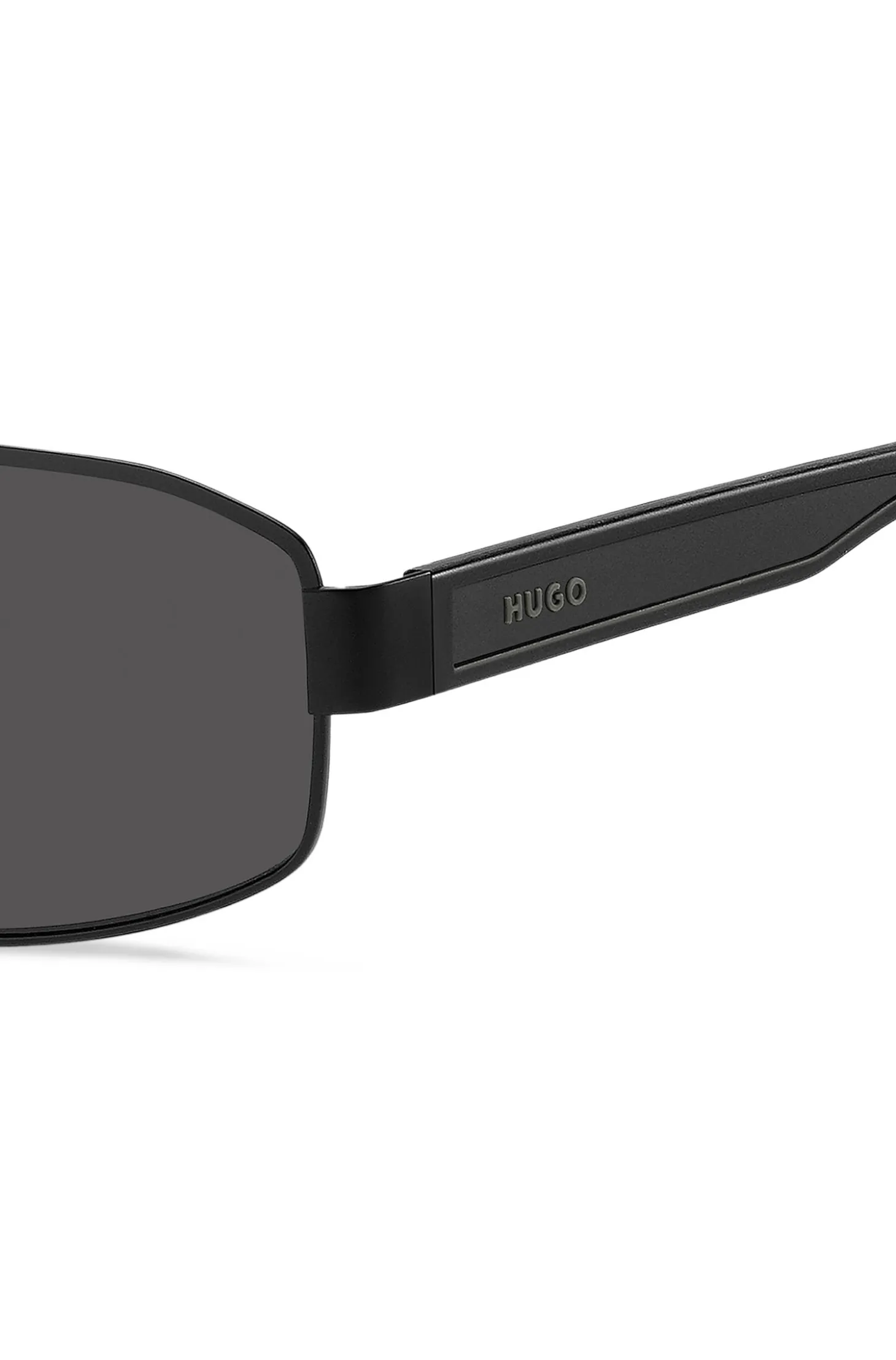 HUGO Sonnenbrille im Wrap-Stil mit Gummi-Logo
