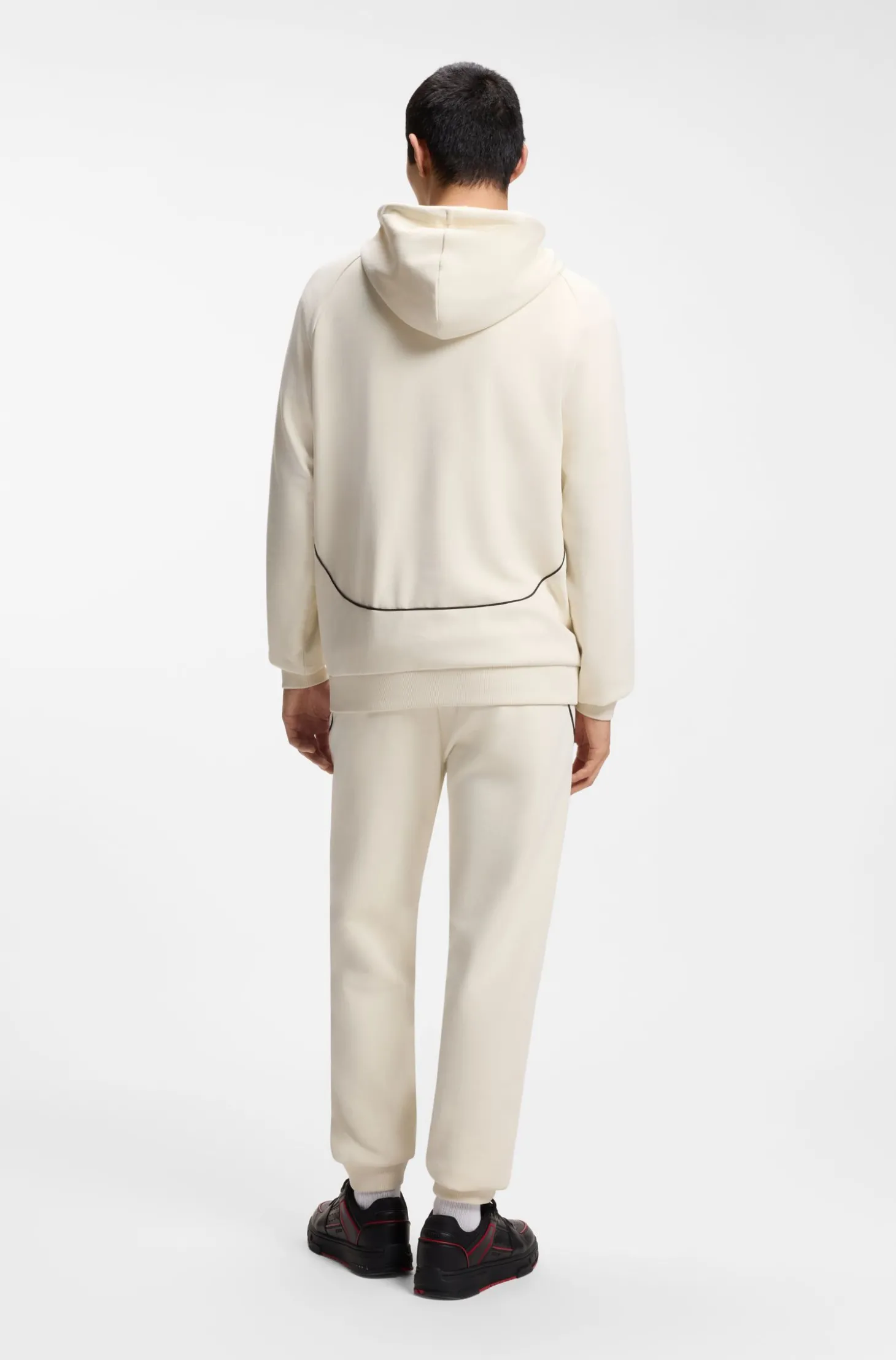 HUGO x RB Hoodie aus Stretch-Baumwolle mit Stier-Motiv