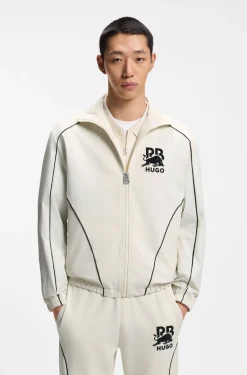 HUGO x RB Jacke mit Reißverschluss und Stier-Motiv