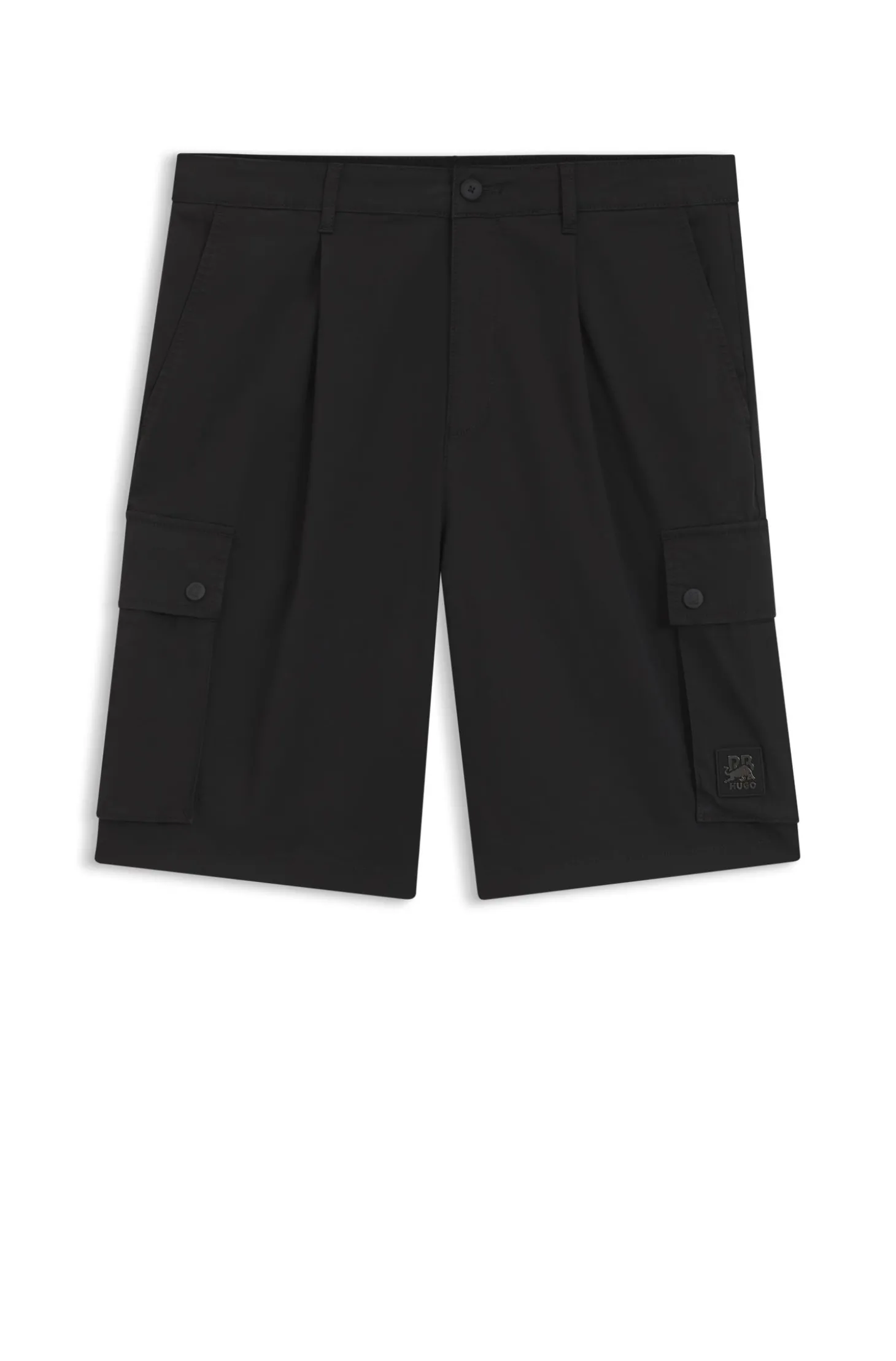 HUGO x RB Shorts aus Stretch-Baumwolle mit Stier-Motiv