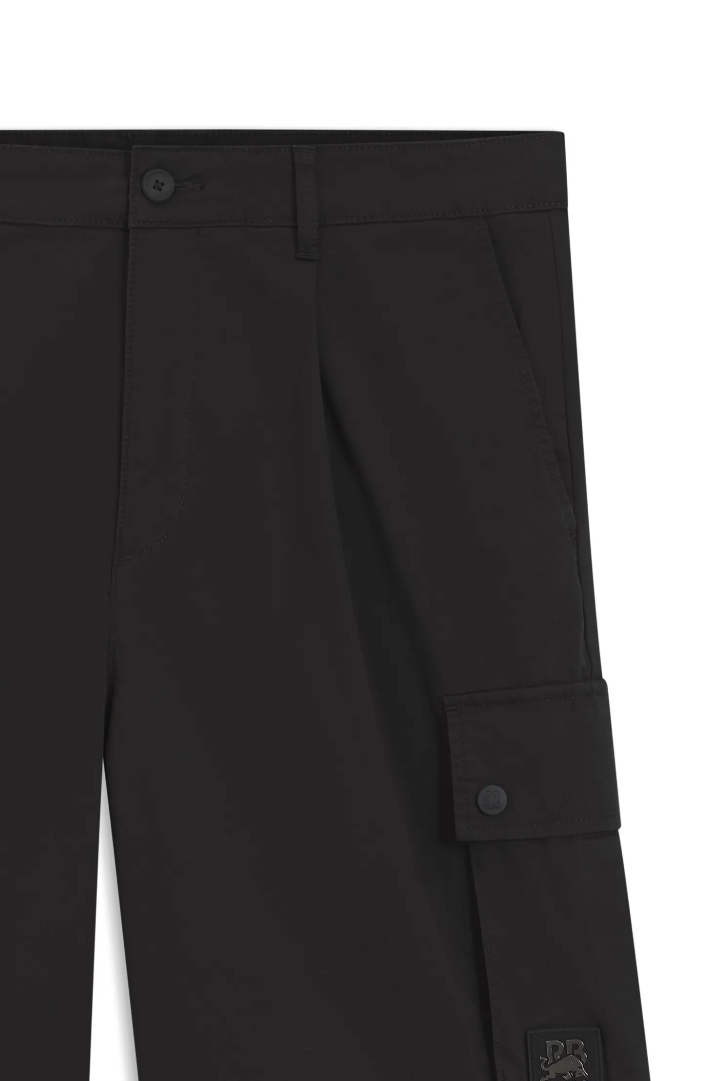 HUGO x RB Shorts aus Stretch-Baumwolle mit Stier-Motiv