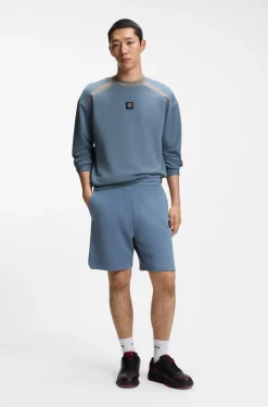HUGO x RB Sweatshirt aus Baumwoll-Terry mit Stiermotiv
