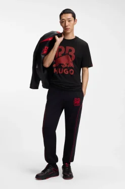 HUGO x RB T-Shirt aus Baumwolle mit Stier-Motiv