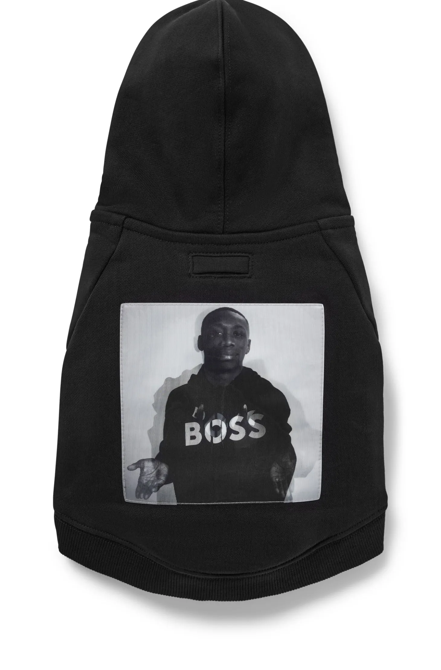 Hunde-Hoodie aus Baumwolle mit Khaby-Lame-Artwork